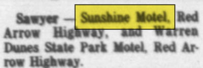 Undetermined Sawyer Motel - Apr 24 1987 Article For Sunshine Motel